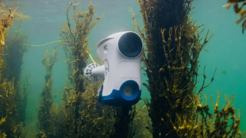 Drones used on fish farms are being deployed to help the Norwegian armed forces recover a wrecked frigate Photo: Blueye Robotics