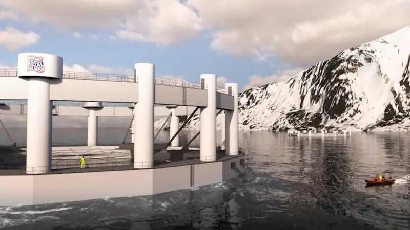 ABB is providing a package of technologies to Arctic Offshore Farming's submersible salmon farm Photo: ABB