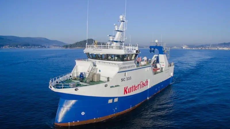 Galician shipyard Nodosa is returning to DanFish this year, having designed and built a pair of innovative fresher trawlers for German fishing company Kutterfisch Photo: Nodosa
