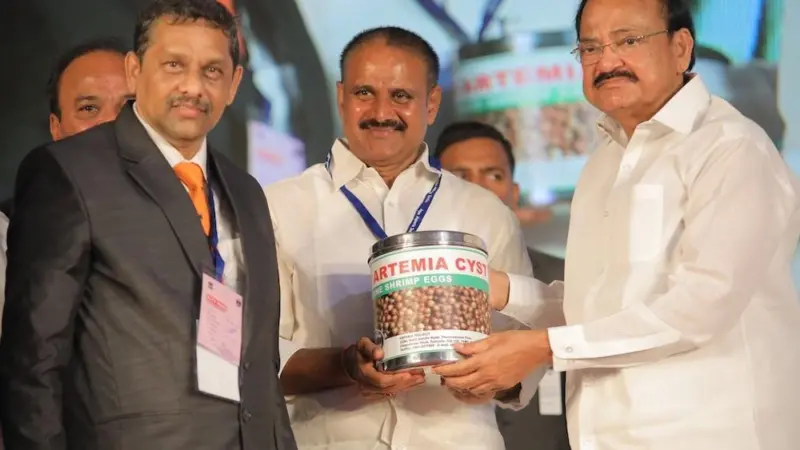 Pearl launches at the Hitex Exhibition Center in Hyderabad Photo: MPEDA