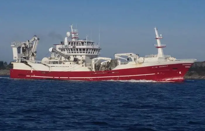 Wärtsilä is supplying a new engine, NOX reducer and shaft generator for the 'Brenholm' Photo: Gunnar Larsen