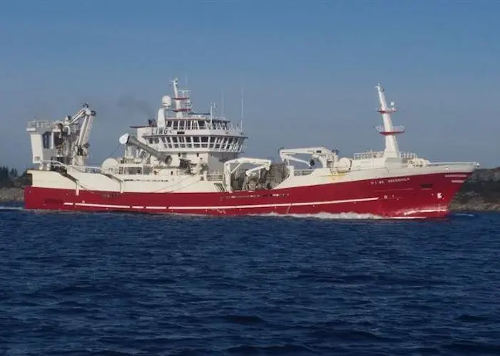 Wärtsilä is supplying a new engine, NOX reducer and shaft generator for the 'Brenholm' Photo: Gunnar Larsen