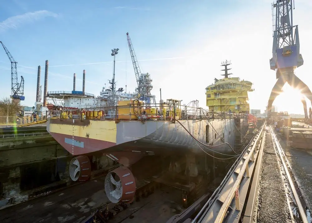 DSAm is converting the 'Eidsvaag Opal' into a fish feed carrier Credit: Damen