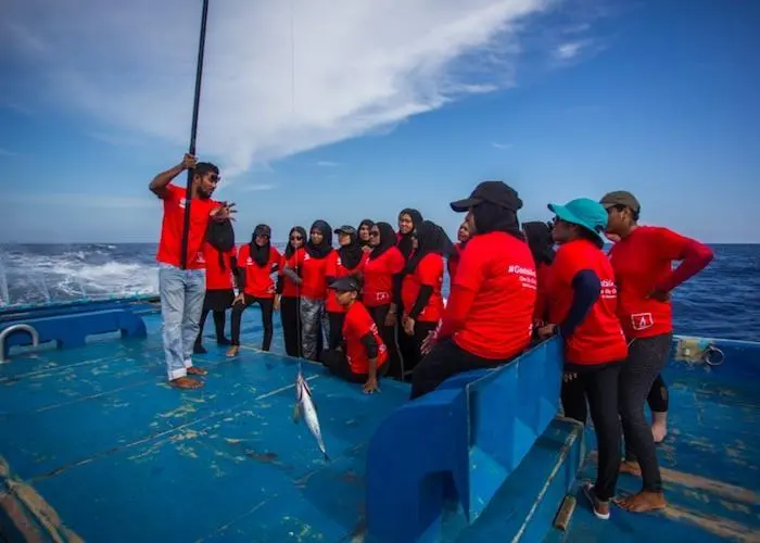 The IPNLF and Maldives fishermen are working to promote the country’s one-by-one tuna sector Credit: IPNLF