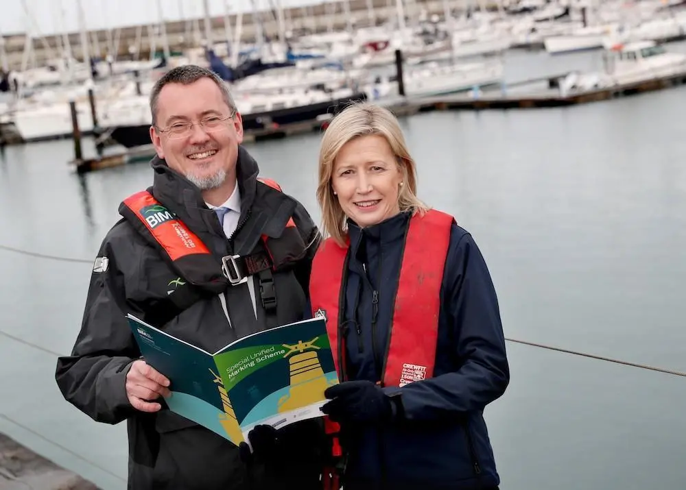 Yvonne Shields O'Connor, CEO of Irish Lights and Jim O’Toole, CEO of BIM Credit: BIM