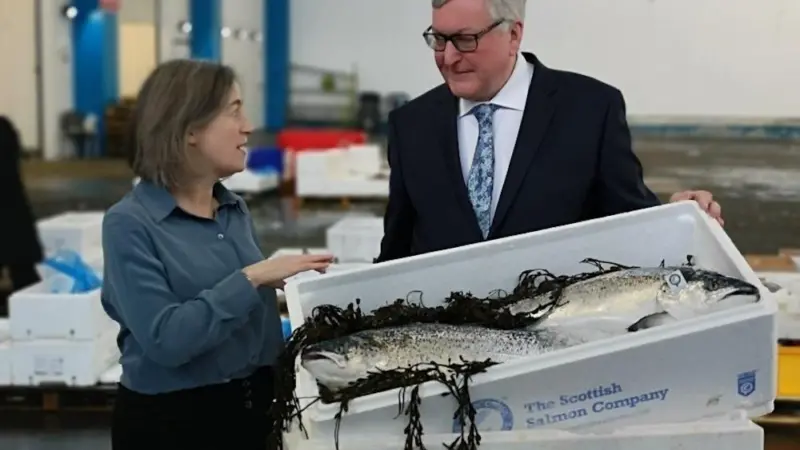 Cabinet Secretary Fergus Ewing has paid tribute to Scottish fish farmers Photo: Scottish Salmon Producers Organisation