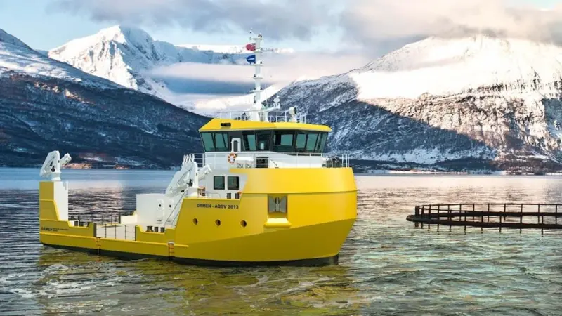 Versatile fish farm workboat from Damen