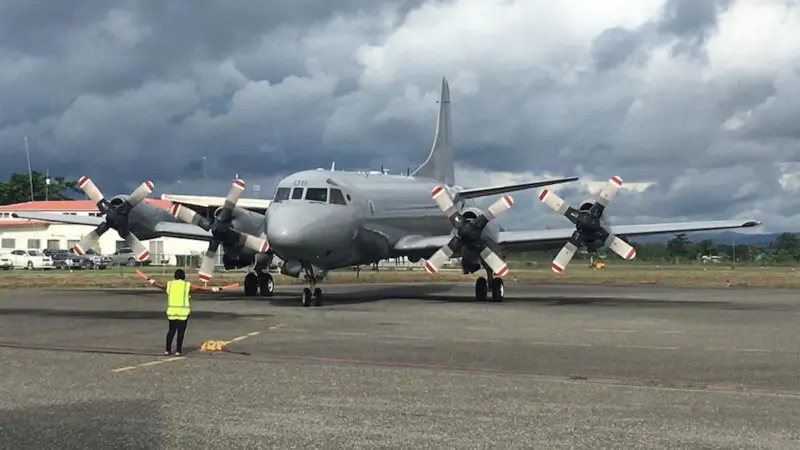 The P-3K2 Orion aircraft is patrolling the Solomon Islands’ EEZ Photo: FFA