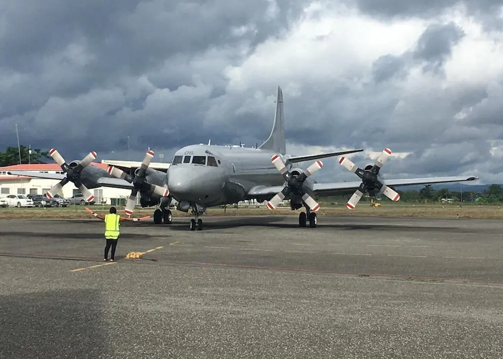 The P-3K2 Orion aircraft is patrolling the Solomon Islands’ EEZ Photo: FFA