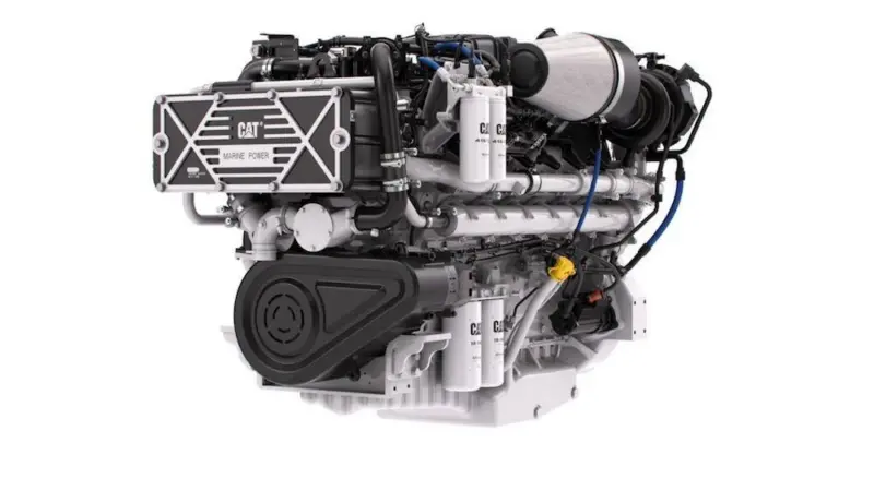 The new Cat C32B engine Photo: Caterpillar Marine