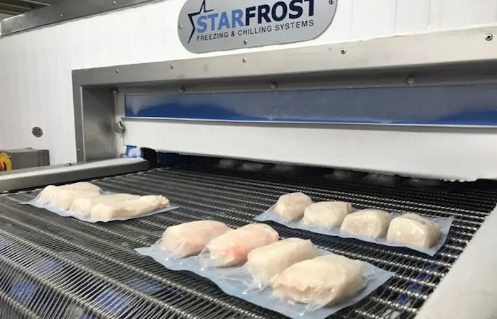 Leroy Seafood has invested in a Starfrost Helix spiral freezer Photo: Starfrost
