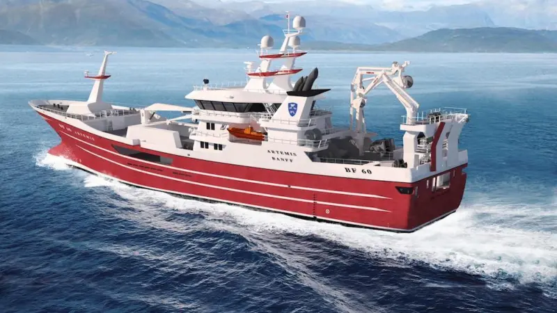 Simrad array for new pelagic trawler Artemis