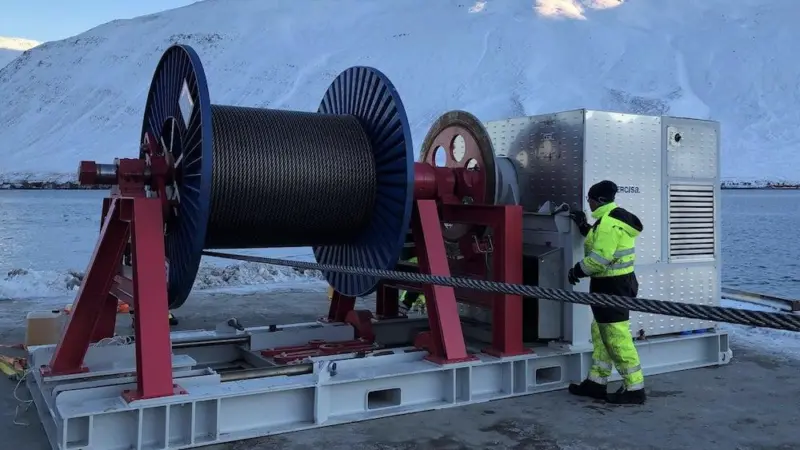 Ísfell’s mobile warp spooling system