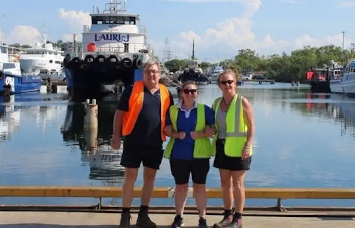 (l-r) Stay Afloat Darwin trusted advocates Michael O’Brien, Toni Hedditch and Fran Davis Photo: WAFIC