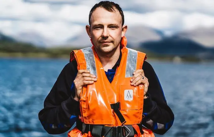 Spelve farm manager, Alan Tangny Photo: Scottish Sea Farms