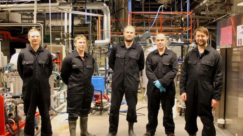 The eniferBio team (l-r) Anssi Rantasalo, Joosu Kuivanen, Simo Ellilä, Heikki Keskitalo and Ville Pihlajaniemi Photo: eniferBio