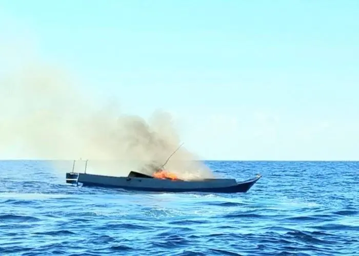 Poachers boarded and destroyed