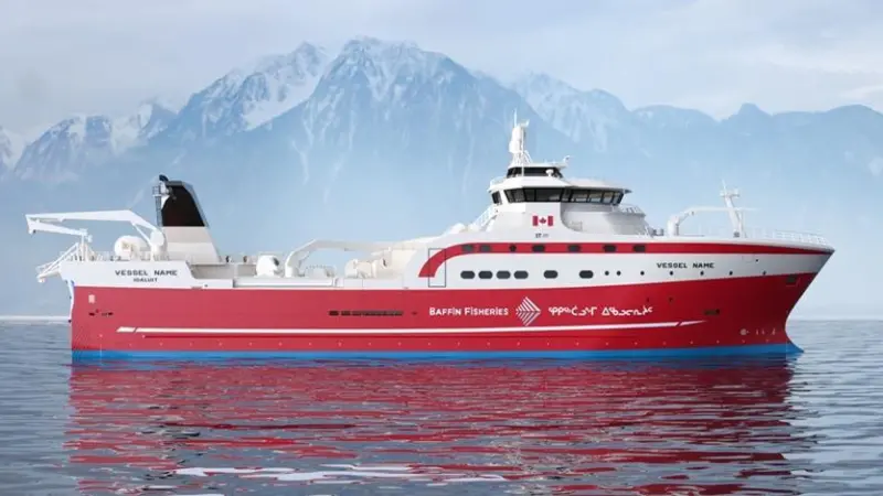 The new trawler for Baffin Fisheries is scheduled to be delivered in early 2024. Illustr: Skipsteknisk