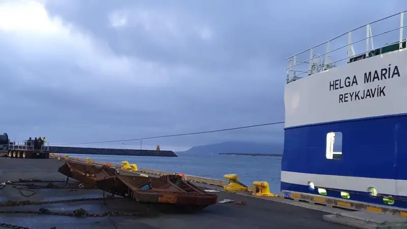 New 32mm warp being spooled on board Brim’s fresher trawler Helga María. Photo: Hampiðjan