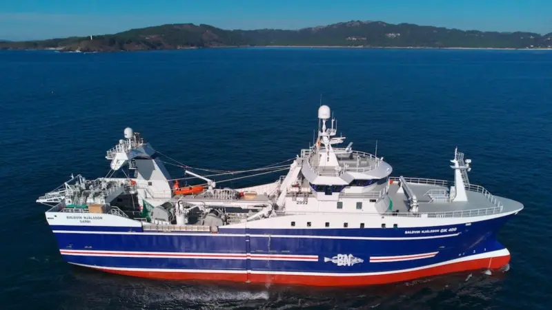 Baldvin Njálsson GK-400 has been built for Icelandic fishing company Nesfiskur by the Astilleros Armon yard in Vigo