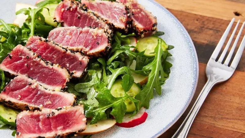 Seared yellowfin tuna