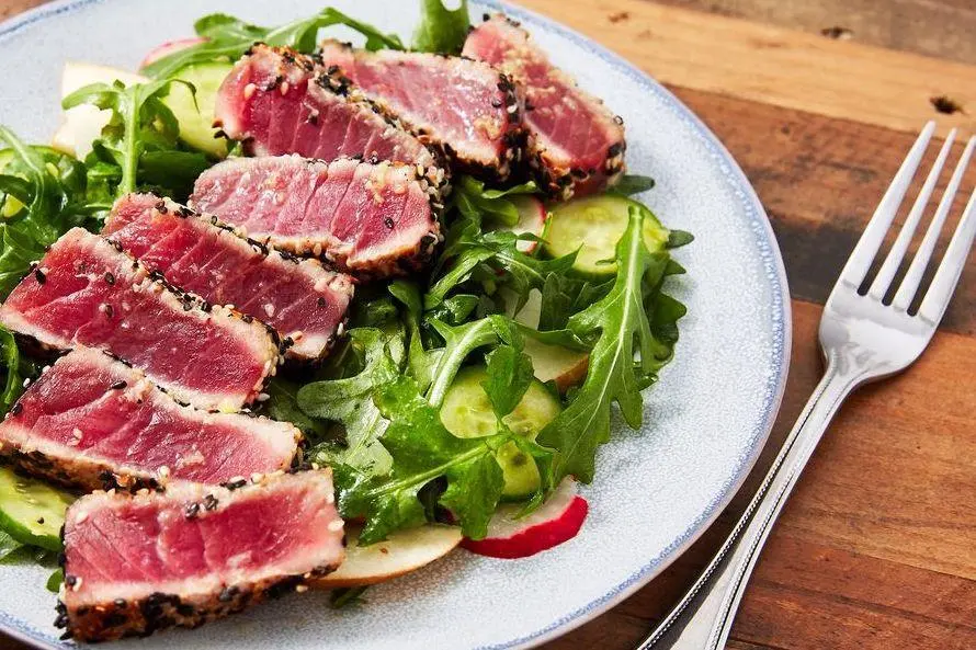 Seared yellowfin tuna