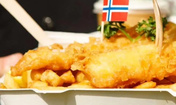 Norwegian cod and chips