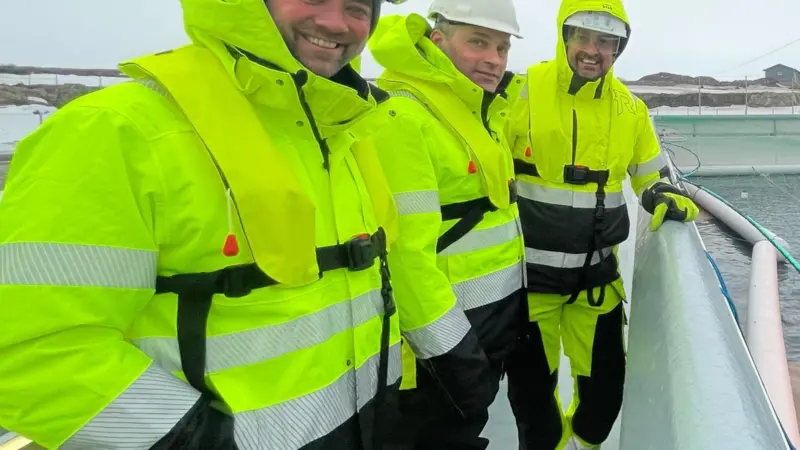 From left to right_project manager Tom Christian Dahl (Cflow) CMO Gunnar Hoff (Cflow) and project director Jostein Nilssen (Andfjord Salmon)