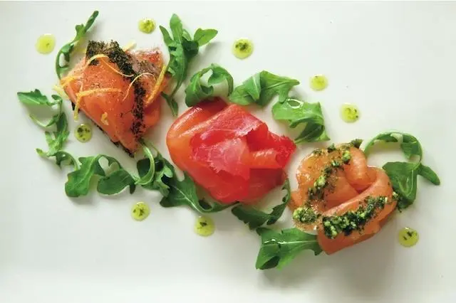 Trio of gravadlax