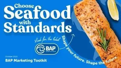 BAP seafood standards awareness campaign poster