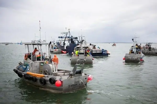 Vessels fishing for wild sockeye salmon in Bristol Bay, Alaska