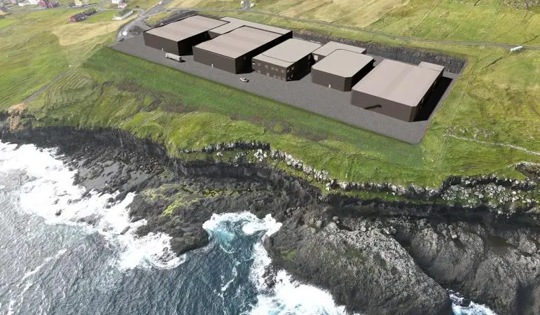 Artist's impression of Bakkafrost's new RAS smolt factory in the Faroes