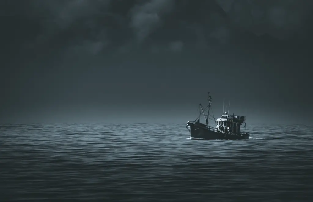 Shipping vessel at sea