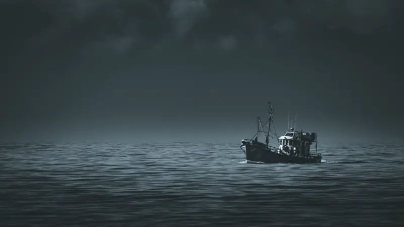 Shipping vessel at sea