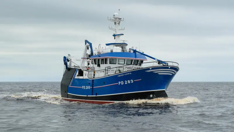 Forever Faithful on sea trials