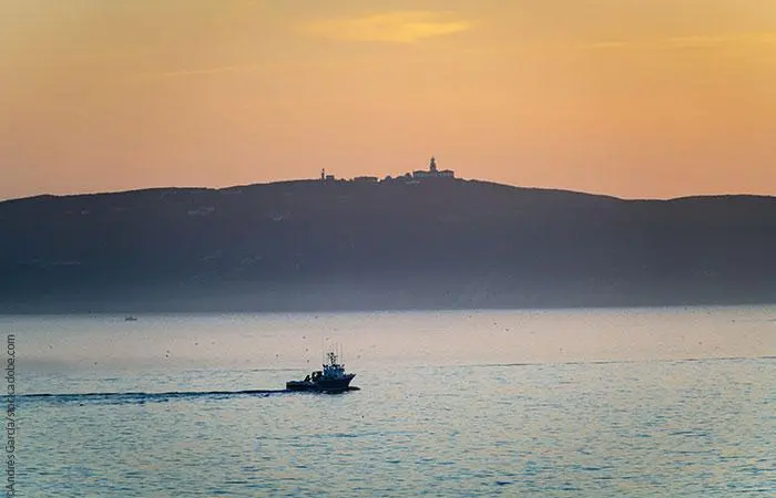 fishing vessel at sea off the Spanish coast