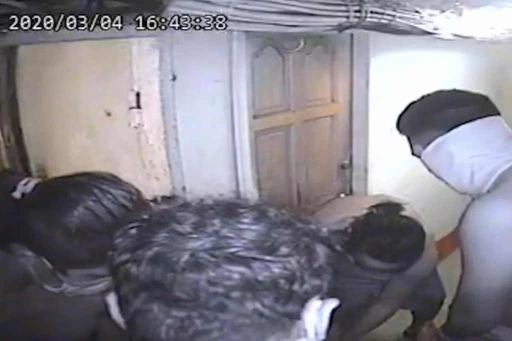 The footage from the CCTV appears to show Eritara's body & foot