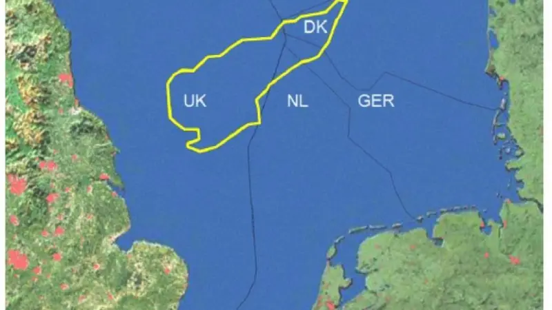 Map of the Dogger Bank
