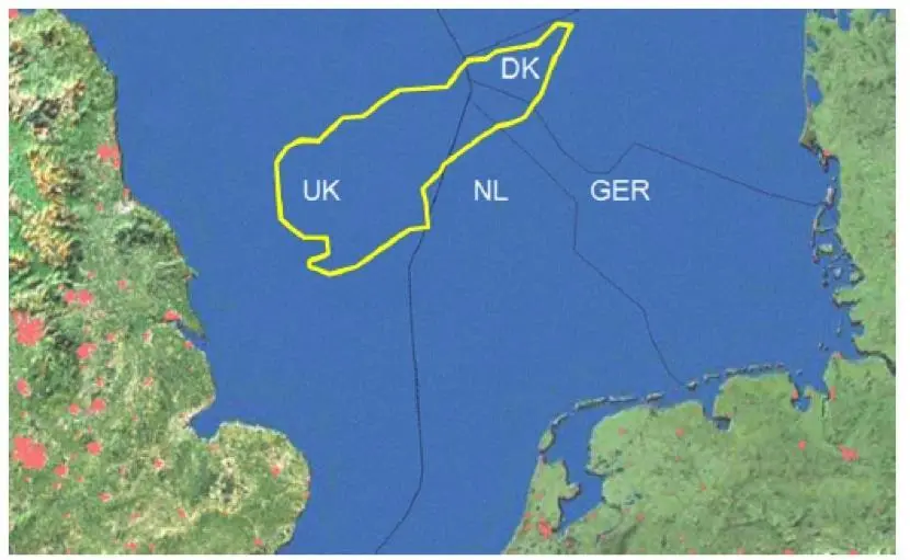 Map of the Dogger Bank