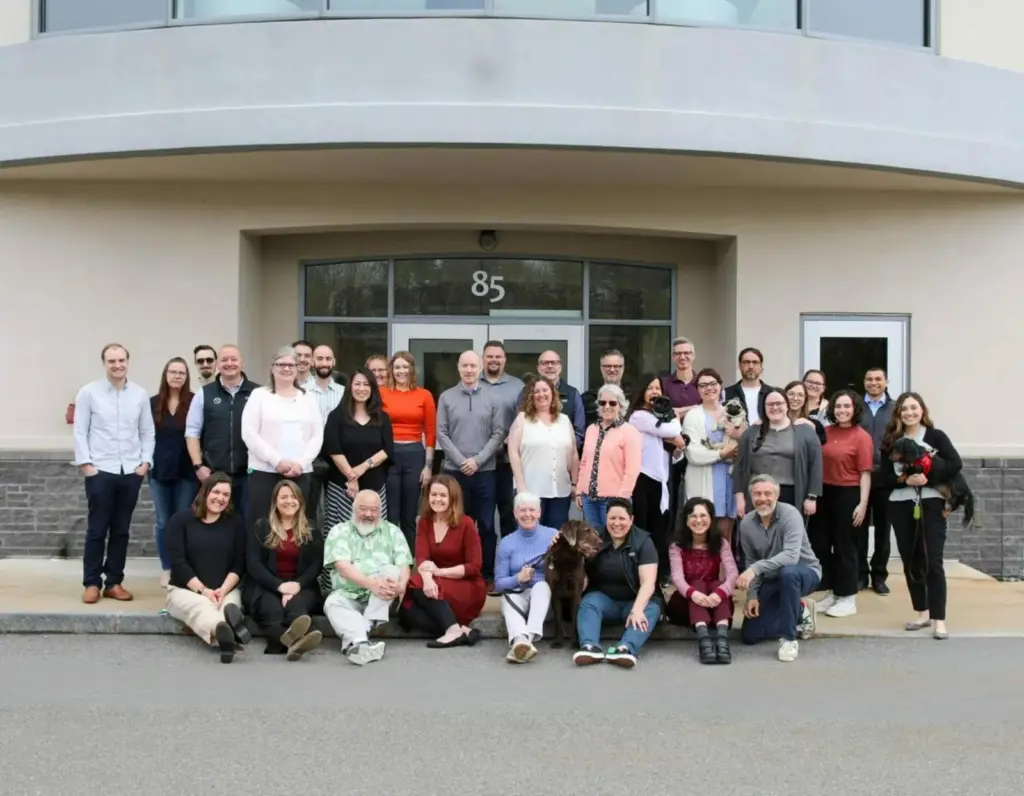 Members of the Global Seafood Alliance grouped outside a building