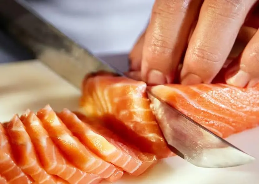 Salmon sashimi