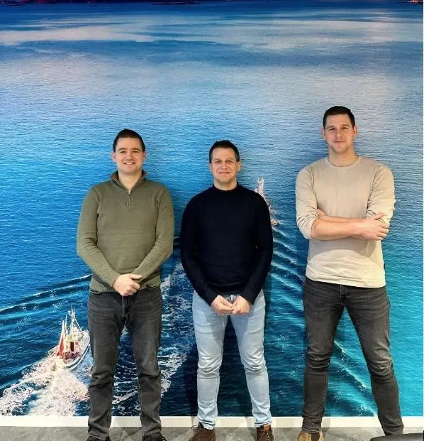 (l-r) Wouter De Boer, purchase manager; Jonas Roman, CEO and Klaas Korf, controller AnT Seafood