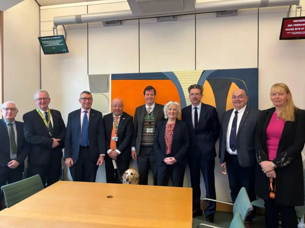 Members of the APPG on Shellfish Aquaculture posing at the inaugural meeting