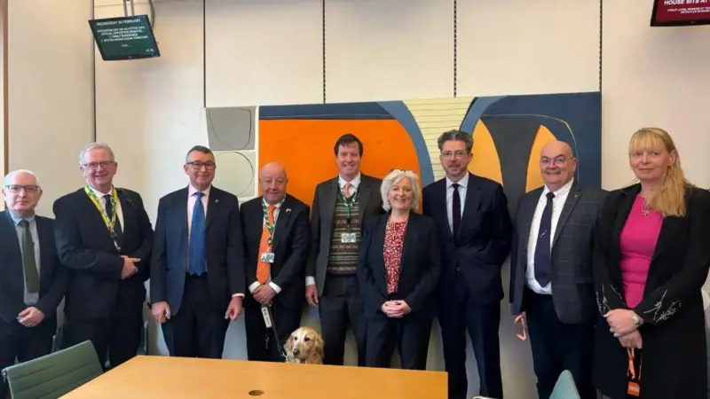 Members of the APPG on Shellfish Aquaculture posing at the inaugural meeting