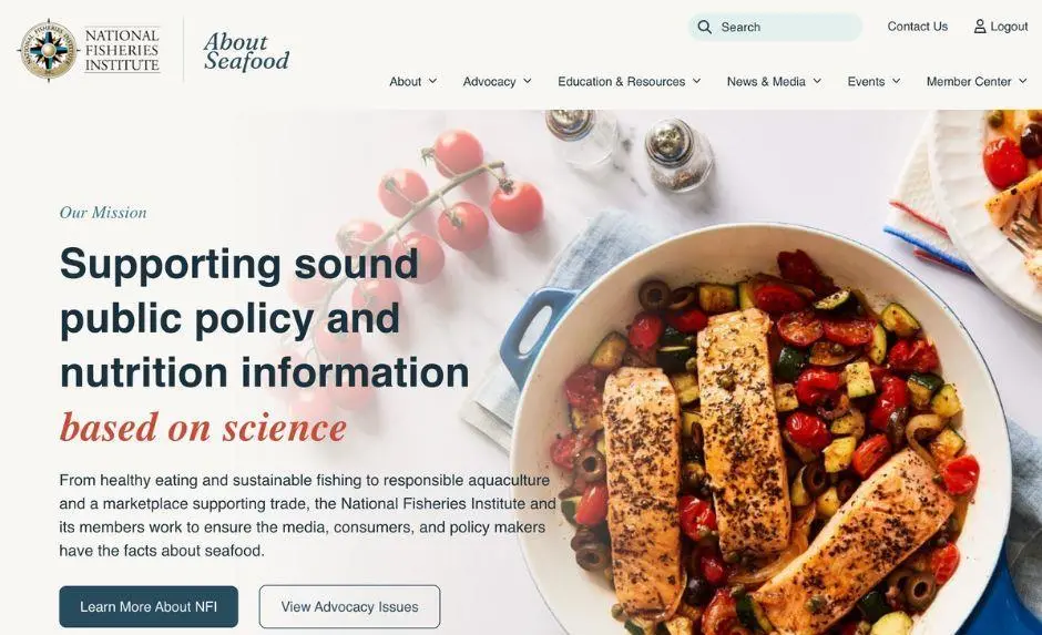 An image of the NFI website home page