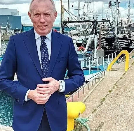 Minister Timmy Dooley at Howth Fishery Harbour Centre