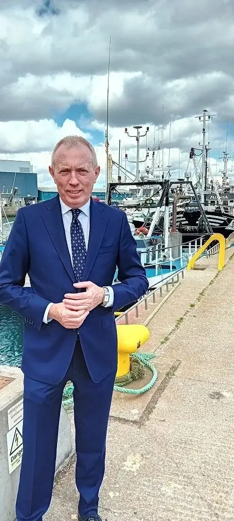 Minister Timmy Dooley at Howth Fishery Harbour Centre