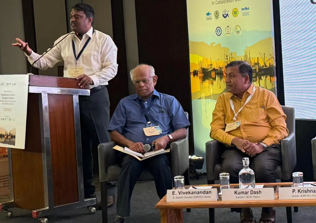 BOBP Director Dr P Krishnan speaking at the workshop.