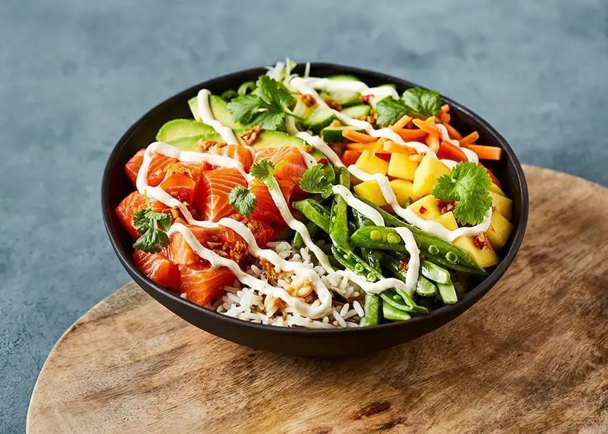 poke bowl with salmon