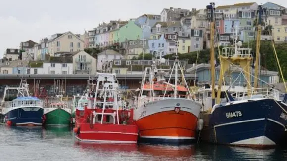Fishing boats at a UK port